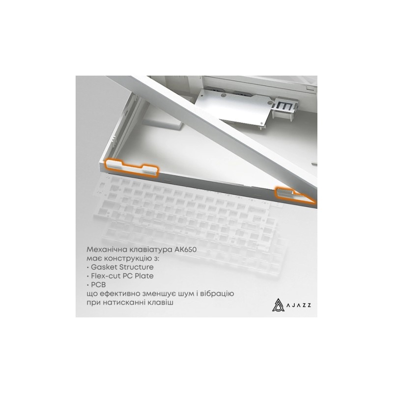 Клавиатура Ajazz AK650 Flying Fish Switch Purple RGB USB/Wireless/Bluetooth UA Purple (AK650-FF-PWB)