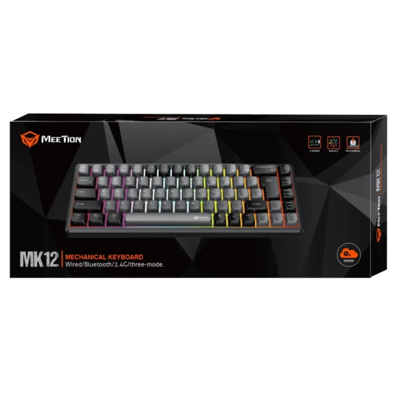Клавиатура Meetion MK12 Bluetooth/USB Type-C Black (MT-MK12-A-RUA)