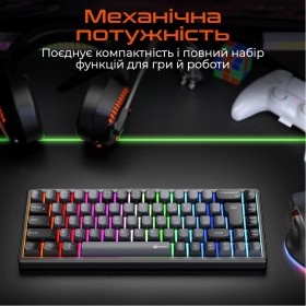 Клавиатура Meetion MK12 Bluetooth/USB Type-C Black (MT-MK12-A-RUA)