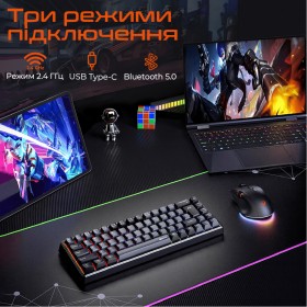 Клавиатура Meetion MK12 Bluetooth/USB Type-C Black (MT-MK12-A-RUA)