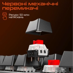 Клавиатура Meetion MK009 Pro Red Switch USB Type-C Black (MT-MK009Pro-W-RUA)