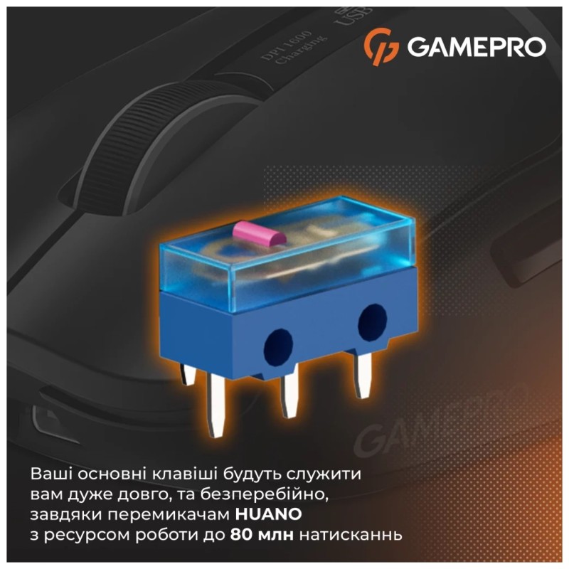 Мышка GamePro Genesis Ranker Wireless/Bluetooth/USB Black (GM012B)