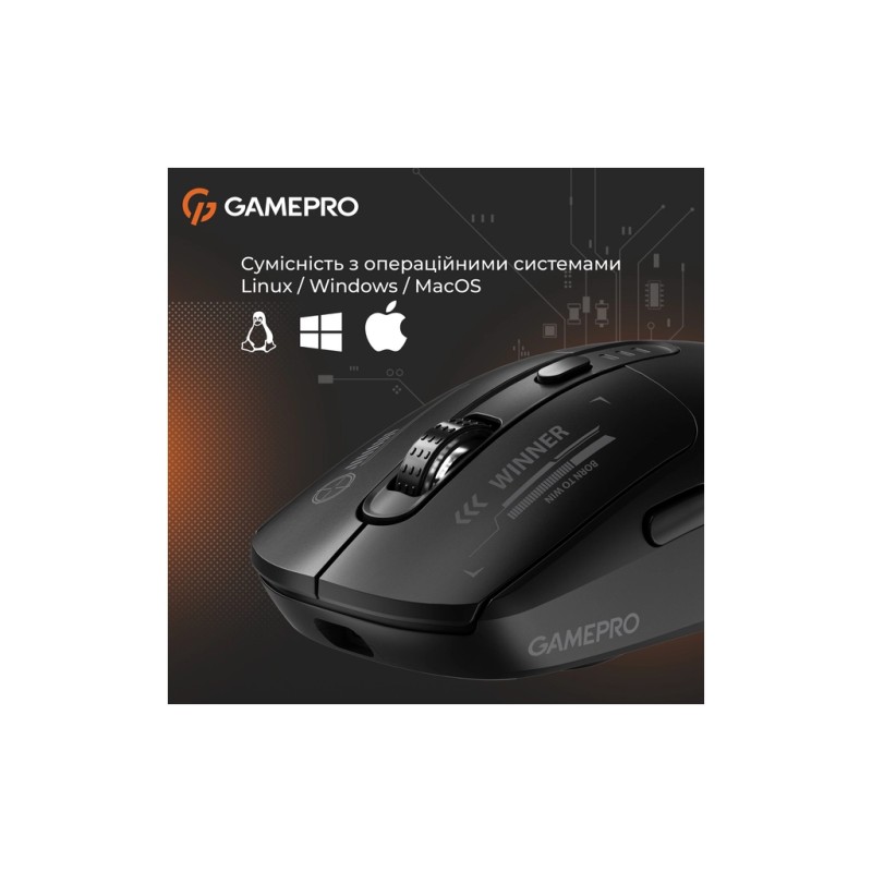 Мышка GamePro Genesis Winner Wireless/Bluetooth/USB Black (GM079B)