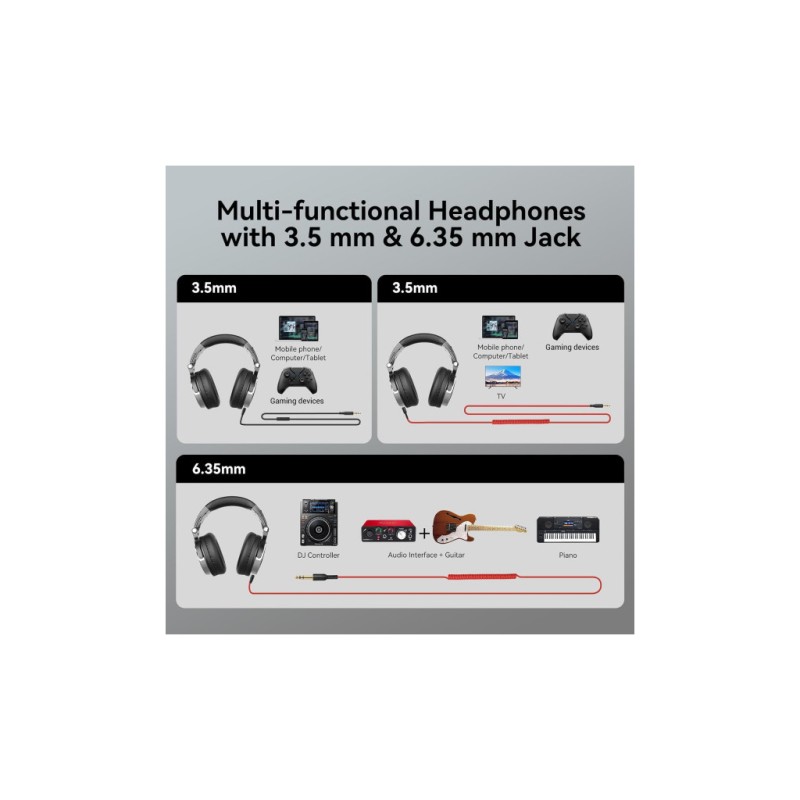 Наушники OneOdio Pro 10 3,5мм/6,35мм Black (Pro 10 Black)