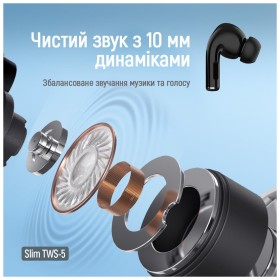 Навушники ColorWay Slim TWS-5 Earbuds Black (CW-TWS5BK)