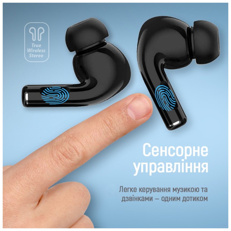Навушники ColorWay Slim TWS-5 Earbuds Black (CW-TWS5BK)
