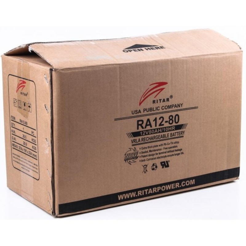 Батарея к ИБП Ritar AGM RA12-80, 12V-80Ah (RA12-80)