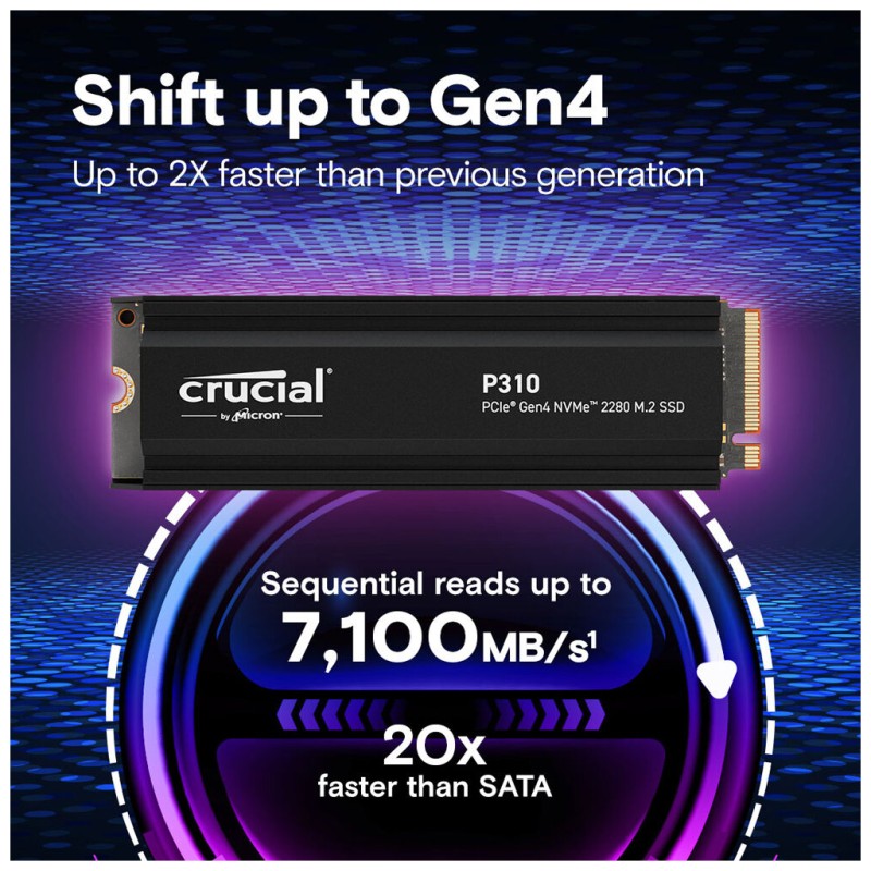 Накопитель SSD M.2 2280 2TB P310 with heatsink Micron (CT2000P310SSD5)