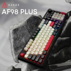 Клавіатура Ajazz AF98 Plus Wireless/Bluetooth/USB UA Black/White/Red (AF98-PLUS-BSR)