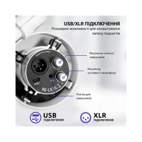 Мікрофон Fifine T688W USB/XLR White (T688W)