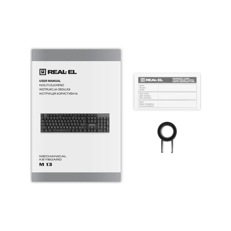 Клавиатура REAL-EL M 13 USB Grey (EL123100045)