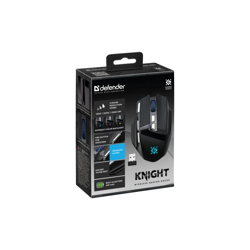 Мышка Defender Knight GM-885 Wireless Black (52885)