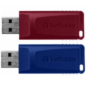 USB флеш накопитель Verbatim 2x32GB Store'n'Go Slider Red/Blue USB 2.0