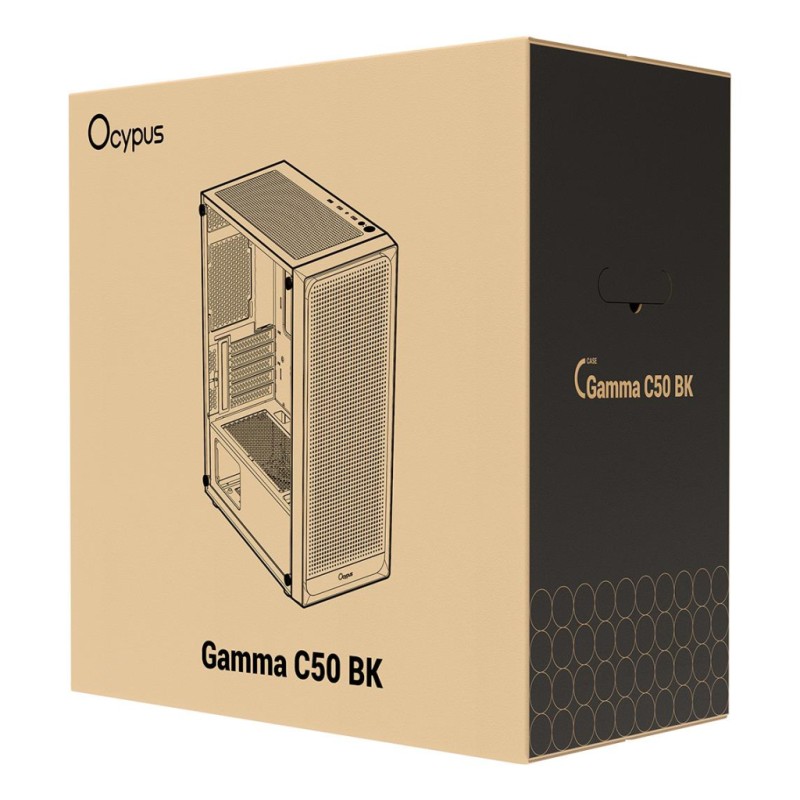 Корпус для ПК OCYPUS GAMMA C50 BK (GAMMA-C50-BKG000XX-GL)