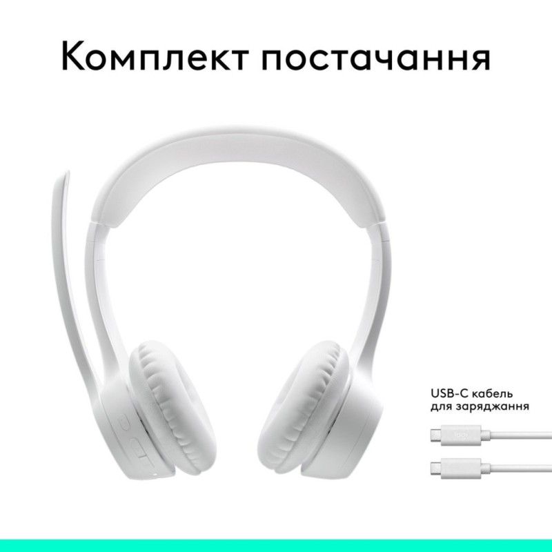 Наушники Logitech Zone 300 Bluetooth Off-White (981-001417)