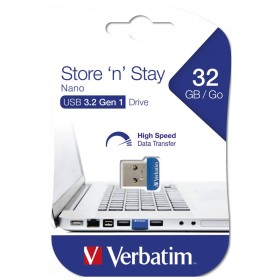 USB флеш накопитель Verbatim 32GB Store 'n' Stay NANO Blue USB 3.0 (98710)