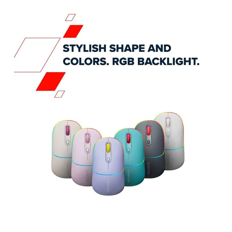 Мышка Canyon MW-22 Dual Band RGB Wireless Mountain Lavender (CNS-CMSW22ML)