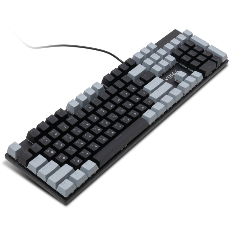 Клавиатура Vinga KBGM-090 LED Blue Switch USB Grey/Black (KBGM-090BL Grey/Black)