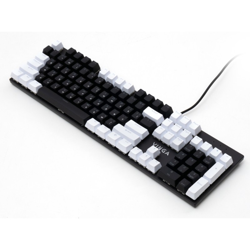 Клавиатура Vinga KBGM-095 LED Brown Switch USB White/Black (KBGM-095BR White/Black)
