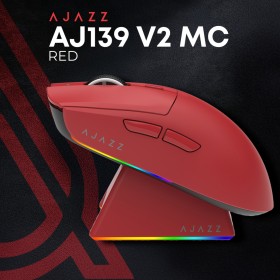Мышка Ajazz AJ139 V2 MC Wireless/Bluetooth/USB Red (AJ139-V2-MC-R)