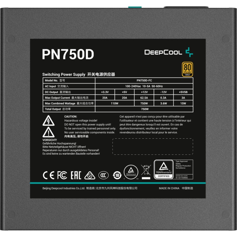 Блок питания Deepcool 750W PL750D V2 (R-PL750D-FC0B-EU-V2)