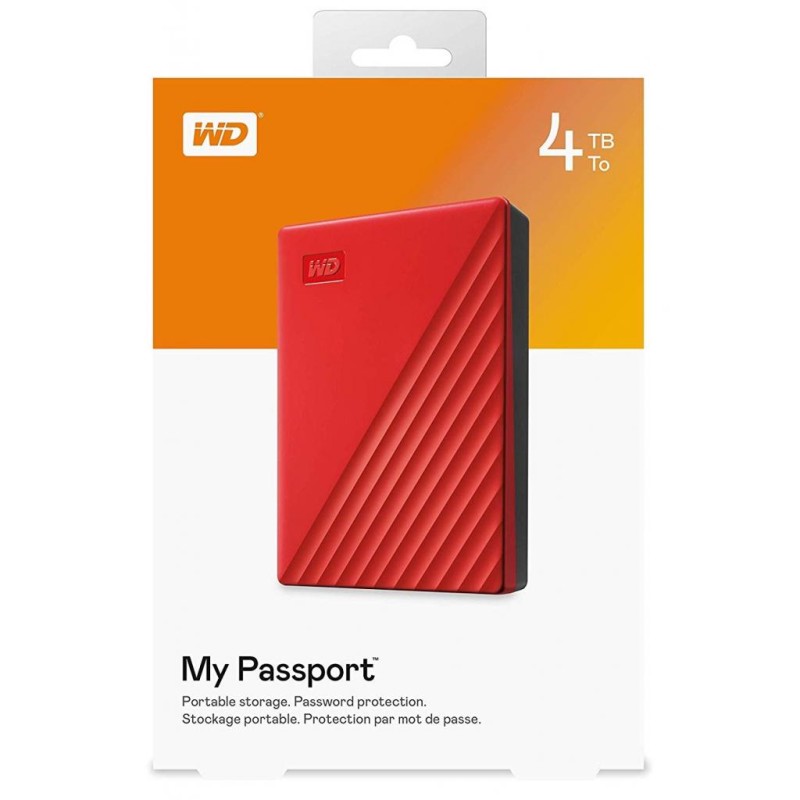 Внешний жесткий диск 2.5" 4TB My Passport Portable WD (WDBPKJ0040BRD-WESN)