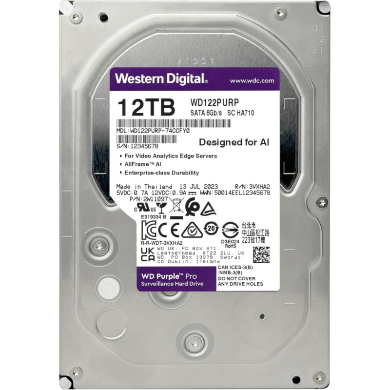 Жесткий диск 3.5" 12TB WD (WD122PURP)