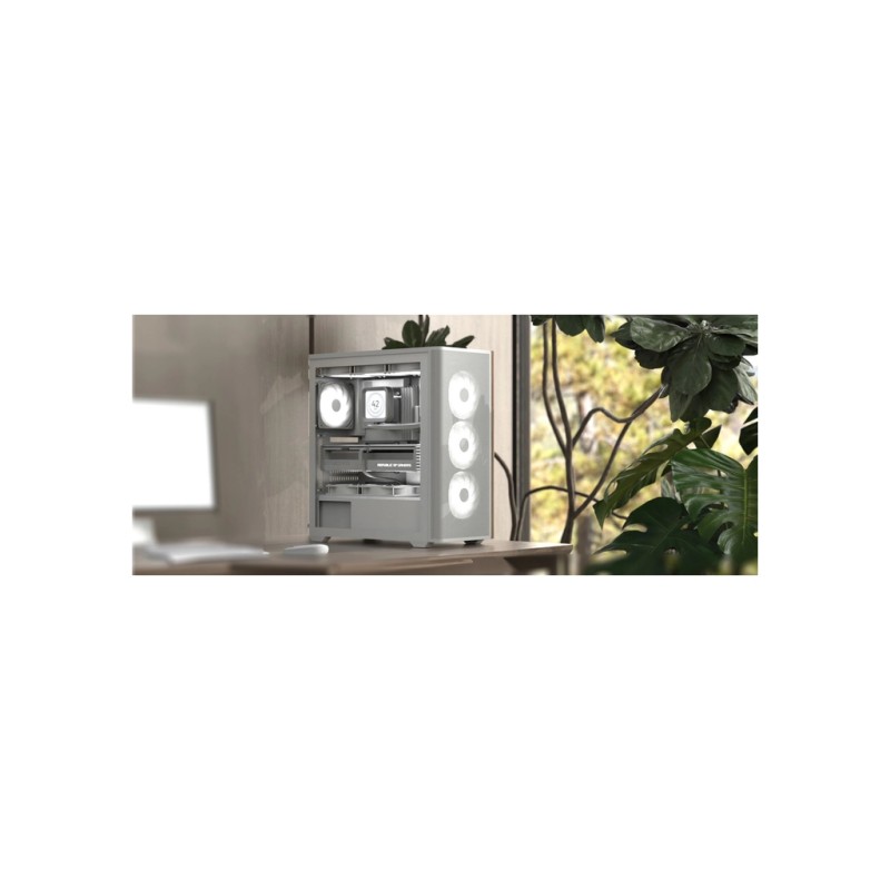 Корпус для ПК AeroCool D501A-G-WT-v2 White (ACCM-DS01043.21)