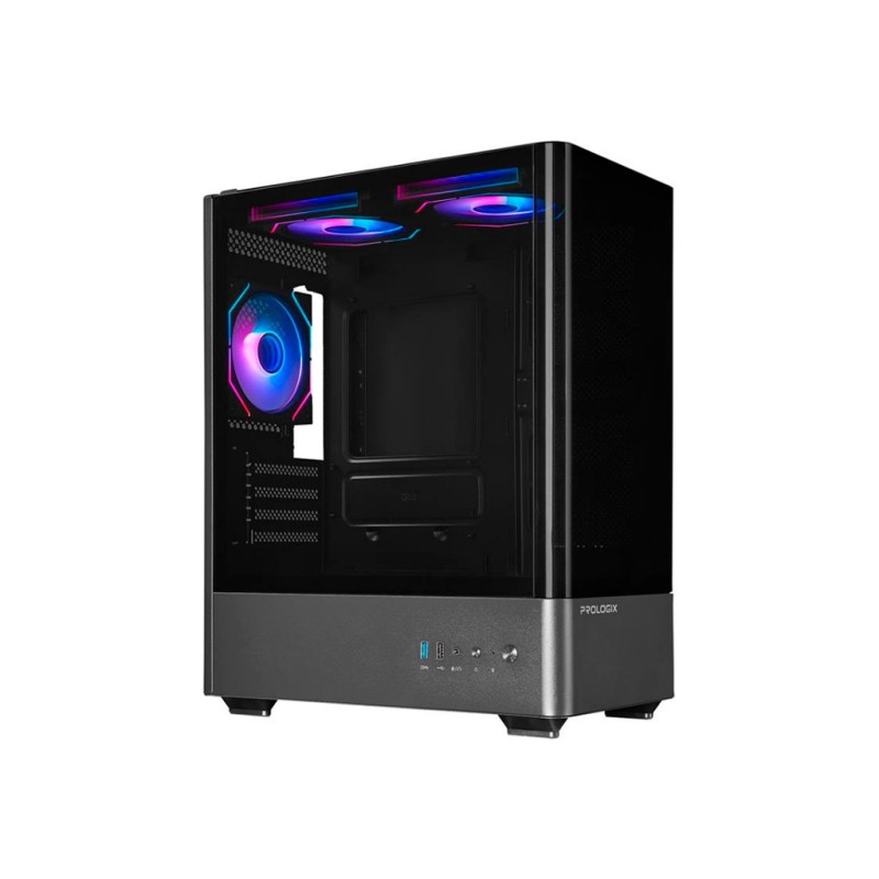 Корпус для ПК Prologix Lumi GM-01AB Glass Black
