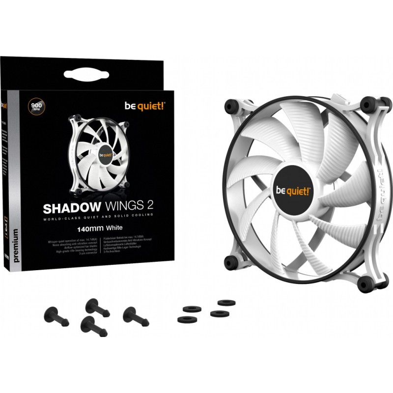 Кулер для корпуса Be quiet! SHADOW WINGS 2 White (BL090)