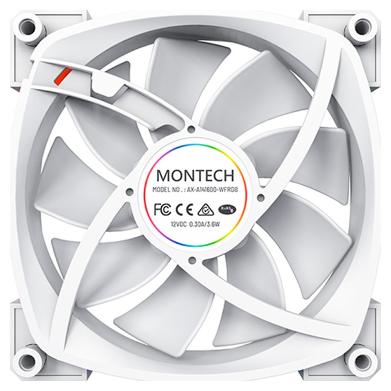 Кулер для корпуса MONTECH RX140 PWM WHITE