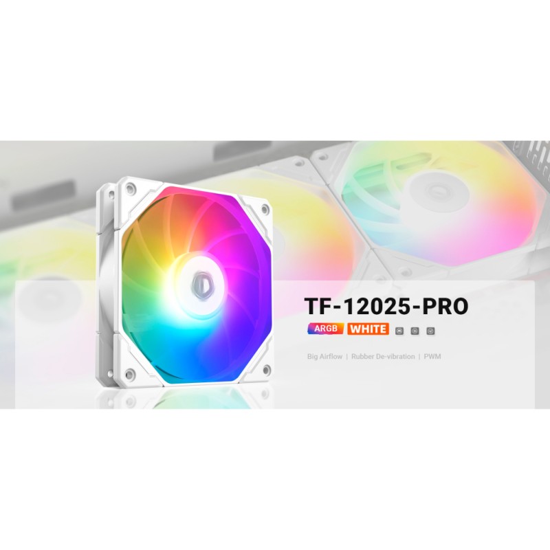 Кулер для корпуса ID-Cooling Вентилятор ID-Cooling TF-12025-Pro ARGB White (TF-12025-PRO-ARGB-WHITE)