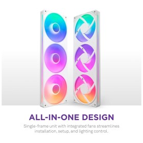 Кулер до корпусу NZXT F360 RGB Core Fan (Single Frame) - White (RF-U36HF-W1)