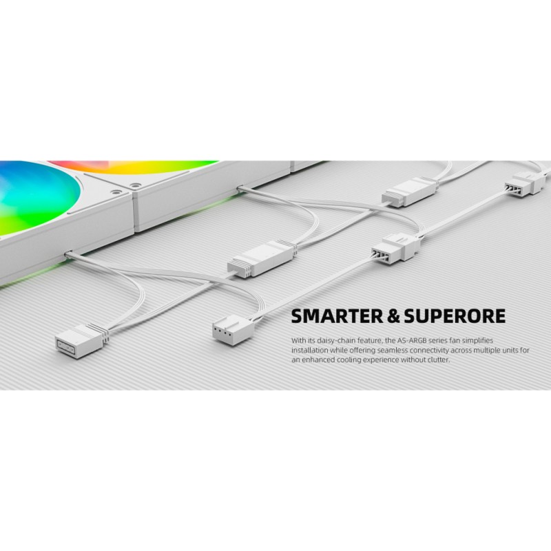 Кулер для корпуса ID-Cooling AS-120-ARGB-W TRIO