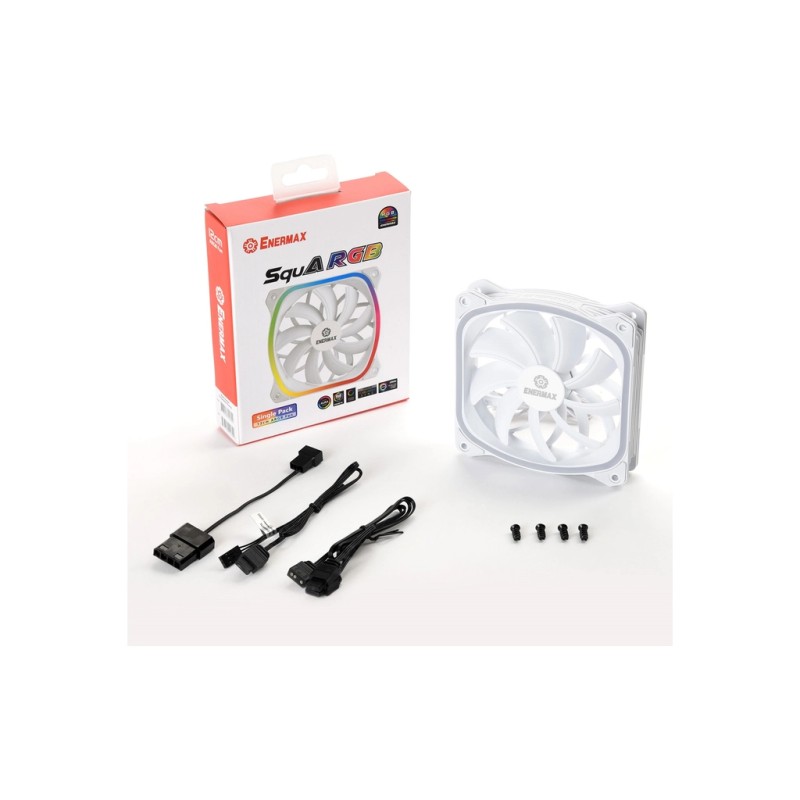 Кулер для корпуса Enermax SquA RGB White (UCSQARGB12P-W-SG)