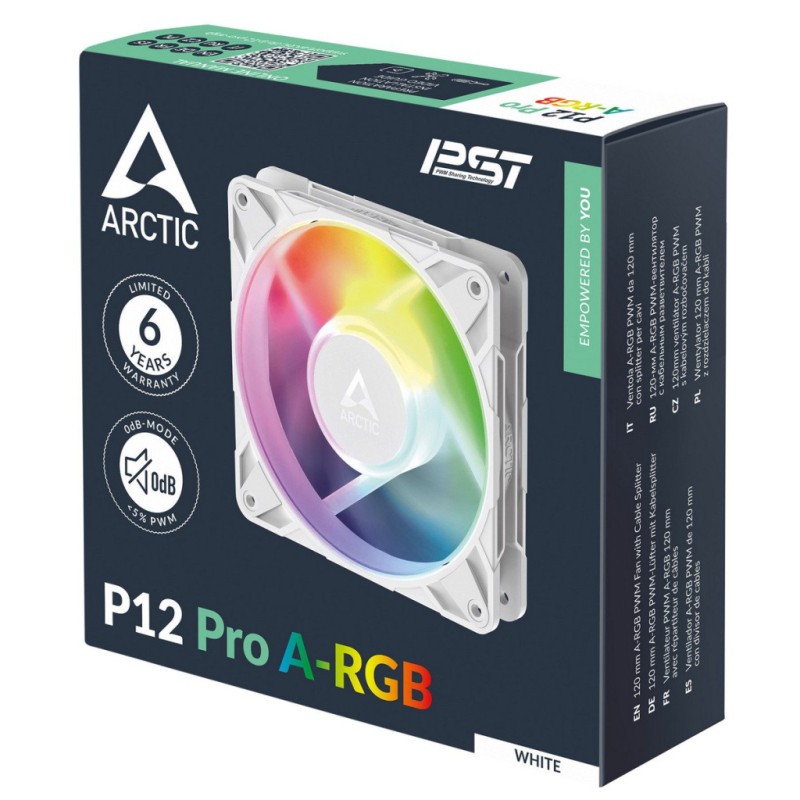 Кулер для корпуса Arctic P12 PRO A-RGB WHT (ACFAN00311A)