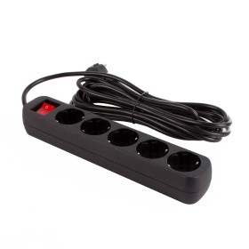 Сетевой фильтр питания ColorWay CW-PSEA55BK, 5 розеток/ 5M black