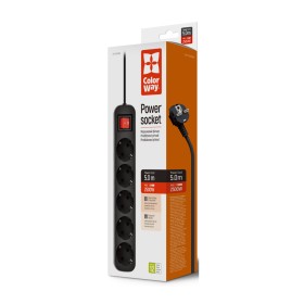 Сетевой фильтр питания ColorWay CW-PSEA55BK, 5 розеток/ 5M black
