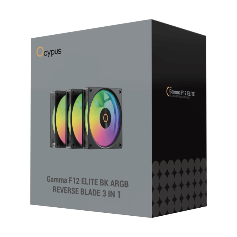 Кулер для корпуса OCYPUS GAMMA F12 ELITE BK A (GAMMA-F12-BK3AM01E-GL)