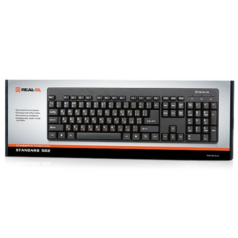 Клавіатура REAL-EL 502 Standard USB Black (EL123100023)