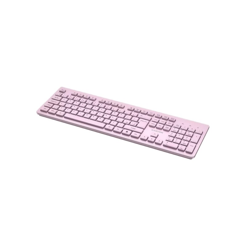 Клавиатура Canyon HKB-W01 Silent Wireless UA Pink (CNS-HKBW01P)