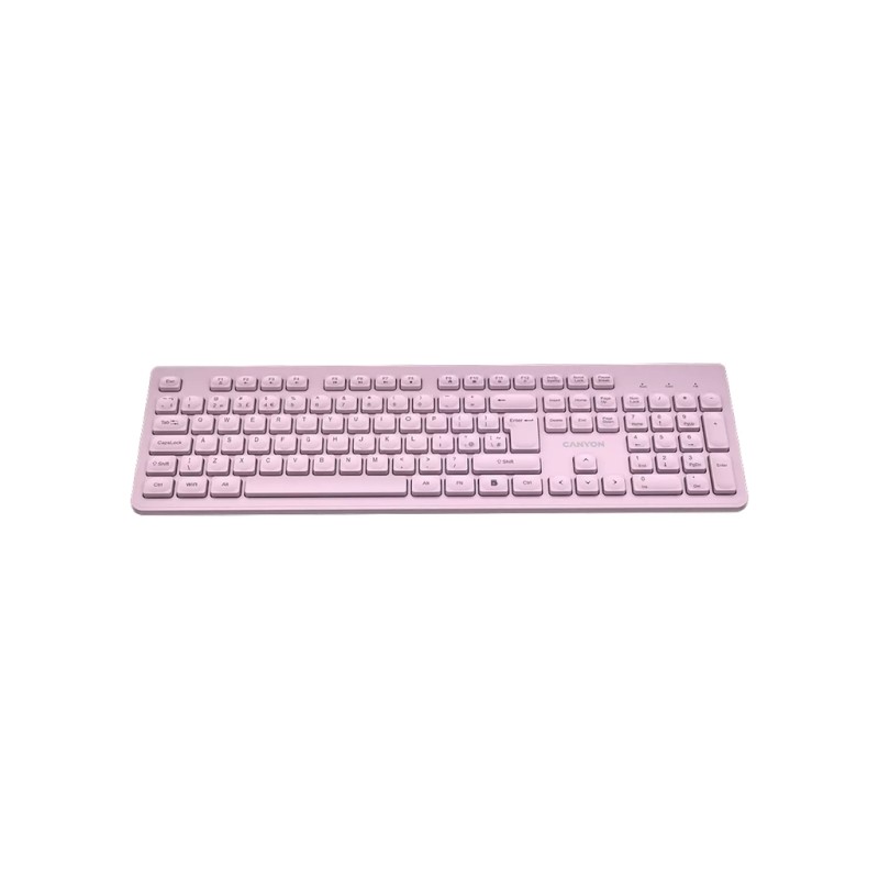 Клавиатура Canyon HKB-W01 Silent Wireless UA Pink (CNS-HKBW01P)