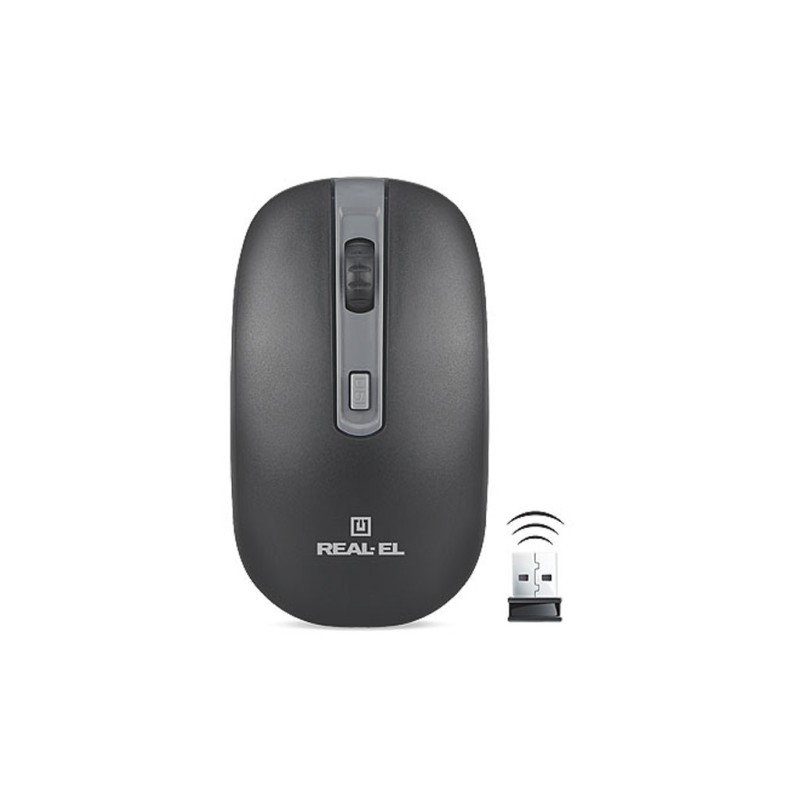 Мышка REAL-EL RM-303 Wireless Black/Grey (EL123200021)