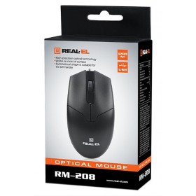 Мышка REAL-EL RM-208 USB Black (EL123200030)