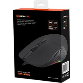 Мышка REAL-EL RM-295 USB Black (EL123200031)