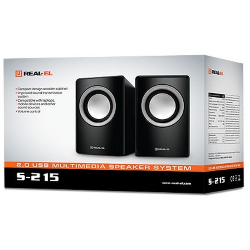 Акустическая система REAL-EL S-215 black (EL121200002)