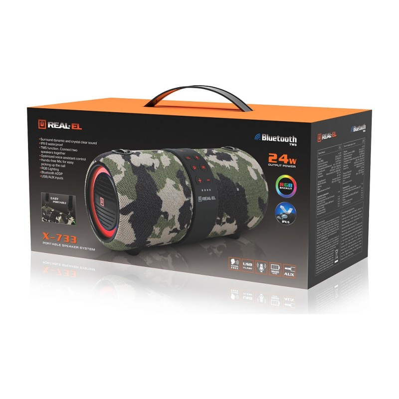 Акустична система REAL-EL X-733 Сamo (EL121600020)