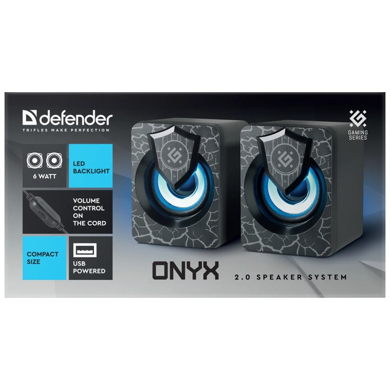 Акустическая система Defender Onyx Led USB Black (65038)