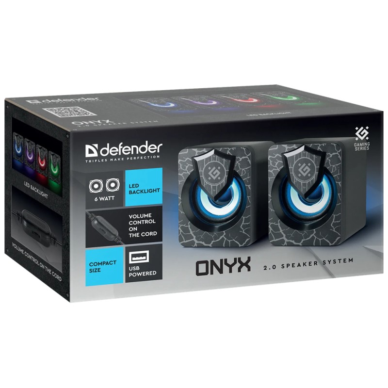 Акустическая система Defender Onyx Led USB Black (65038)
