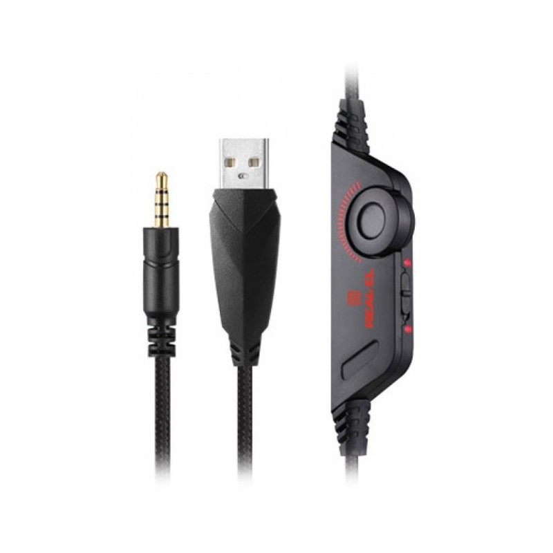 Навушники REAL-EL GDX-7650 Black/Red (EL124100043)